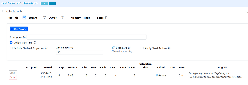 Error getting value from 'TagsString' on 'Qsda.Shared.Model.Extended ...